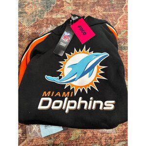 Miami Dolphins NFL Team Apparel Hoodie XXL Black & Orange Foco Mens Sweatshirt W